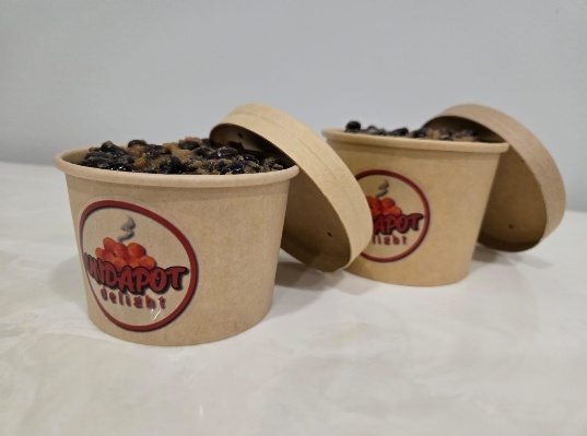Haricot and Beignet packed as a takeaway pair